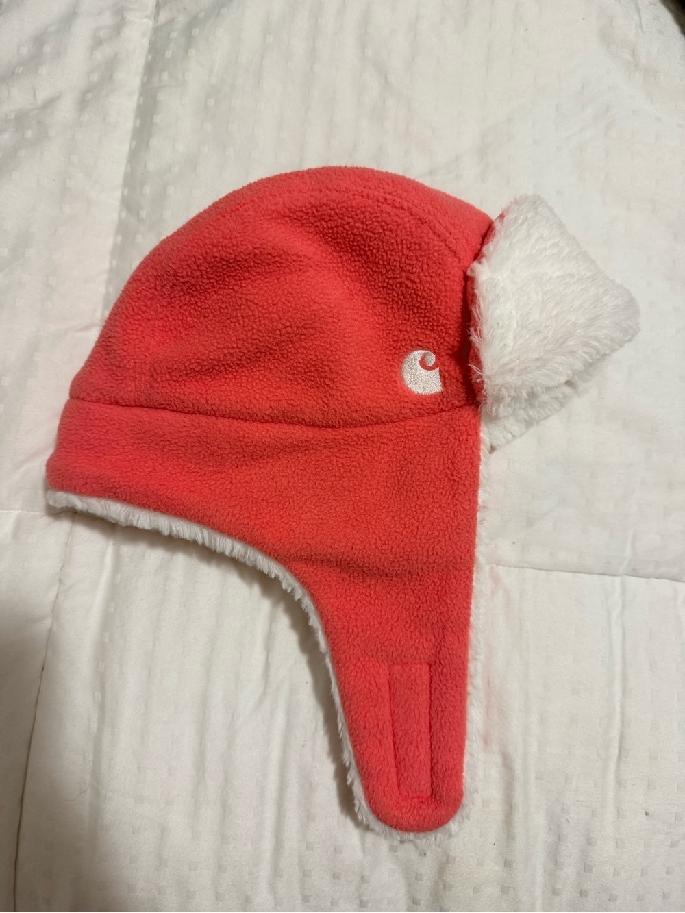 Carhartt Kids' Pink Fleece Trapper Hat